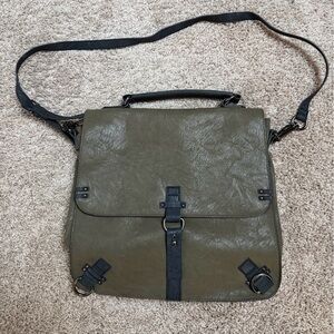 Free People Olive Green Leather Bag